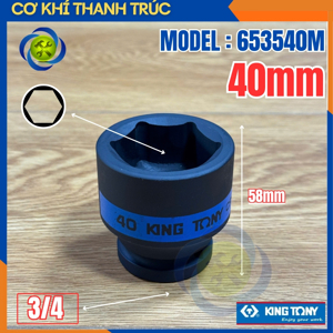 Khẩu tuýp 3/4 inch Kingtony 653540M