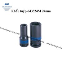 Khẩu tuýp đầu vuông 3/4inch_ 24mm_6 cạnh,ống dài 90mm, đen (643524M)