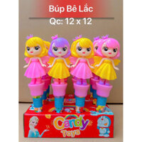 khay 12 đồ chơi búp bê lắc kèm kẹp trái cây