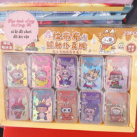 Khay 20 bộ bài Poker Labubu đủ 52 lá đủ thẻ đồ chơi cho bé