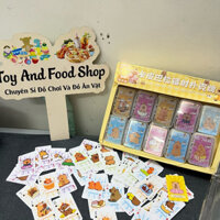 Khay 20 bộ bài Poker mini Capy bara, Chuột lang nước bộ 52 lá đủ thẻ chức năng