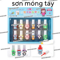 Khay 24 lọ sơn móng tay có gắn cham baby three trên lọ siêu hót