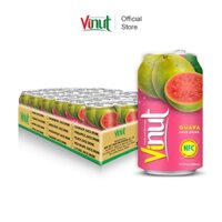 [KHAY 24 LON ] Nước ép Ổi, Nước ép trái cây tươi VINUT. Lon 330ml.