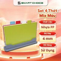 Khay 4 Thớt Nhựa PP Màu Sắc SMARTCHOICE Đa Năng, Trẻ Trung Cao Cấp SCG-PK052