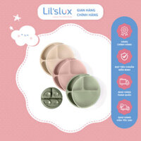 Khay Ăn Dặm Cho Bé Bằng Silicone Chia Ngăn LIL'SLUX Đế Hút Chân Không Chống Trượt Kháng Khuẩn Chống Mốc - LKAD01