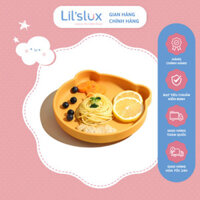 Khay Ăn Dặm Cho Bé Bằng Silicone Hình Gấu LIL'SLUX Đế Hút Chân Không Chống Trượt, Dễ Dàng Vệ Sinh - LKAD02