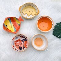 Khay Ăn Dặm Cho Bé, Đĩa Ăn Dặm, Đĩa Đựng Chén Bát Đồ Ăn Dặm Cho Bé Hình Mây Nhiều Màu Sắc