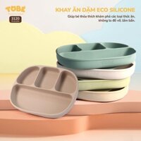Khay ăn dặm cho bé Eco Silicone Tobé chống đổ an toàn