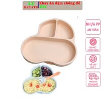 Khay Ăn Dặm Cho Bé H22 -  Hút chân không chống đổ