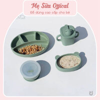 Khay Ăn Dặm Cho Bé Silicone Food Tray Bluemama Và TGM Cao Cấp Chính Hãng Hàn Quốc