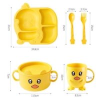 Khay ăn dặm GÀ VÀNG bằng lúa mạch an toàn cho bé