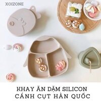 Khay ăn dặm silicon chim cánh cụt Chouchouatti đế hít bàn nội địa Hàn Quốc _ lampi