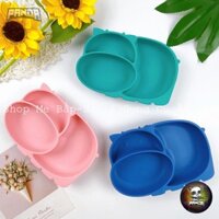 Khay ăn dặm silicon cho bé, khay ăn dặm có đế hút - Panda