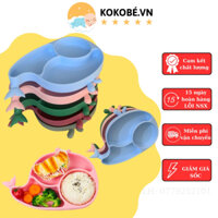 Khay Ăn Dặm Silicon Chống Đổ, Khay Cơm Cho Bé, Hình Cá Voi Baby Quà Tặng Cho Bé - KOKOBÉ.VN