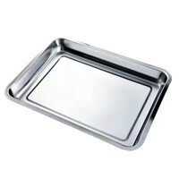 [Khay ăn inox] Khay inox cấp thực phẩm khay hình chữ nhật khay vuông Gia dụng khay nướng cá thương mại khay sắt khay nướng 316