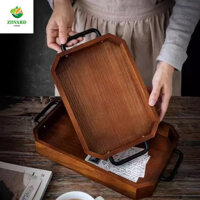 Khay Bánh Mì AEROT, Pallet Gỗ Cổ Điển Tinh Tế, Món Ăn Phục Vụ Thanh Lịch Dung Tích Lớn Giỏ Ăn Trái Cây Bảo Quản