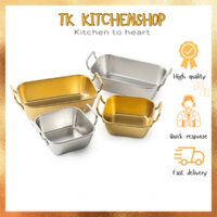 Khay bày đồ ăn vặt Hàn Quốc SIZE NHỎ hai quai sâu lòng, khay đựng đồ chiên, đĩa đựng gà rán kiểu dáng thời trang mới lạ