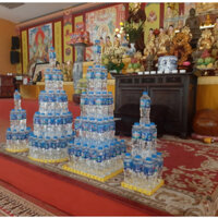 Khay bày tháp nước mica vuông: tháp 3 tầng, 5 tầng, 7 tầng 9 tầng