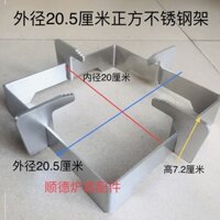 Khay bếp gas vuông bằng thép không gỉ, khay nước, giá bếp gang, giá bếp vuông dày, giá đỡ nồi X71Q