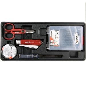 Khay bộ mũi khoan, kéo, dao băng dính 23 chi tiết Yato YT-55471