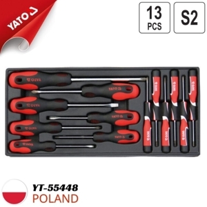 Khay bộ tua vít tổng hợp 13 chi tiết Yato YT-55448