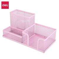 Khay Bút Để Bàn Deli - Trắng, Hồng - 9154