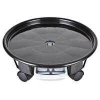 Khay chậu hoa di động với đế thoát nước nhận đĩa nước chống rò rỉ con lăn nhựa làm dày đĩa hoa tròn