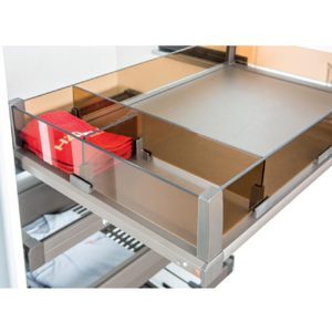 Khay chia cho rổ kéo bằng kính Hafele màu trắng 807.96.820