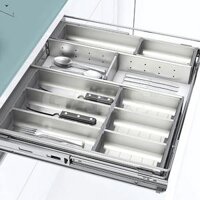 Khay chia inox 4 ngăn đựng dao, thìa, dĩa đặt trong ngăn kéo GT01.2