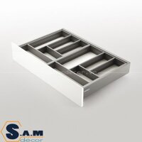 Khay chia ngăn kéo bằng nhôm Xám đậm cho tủ rộng 400mm – Hafele 552.52.303