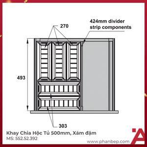 Khay chia thìa dĩa Hafele 552.52.392