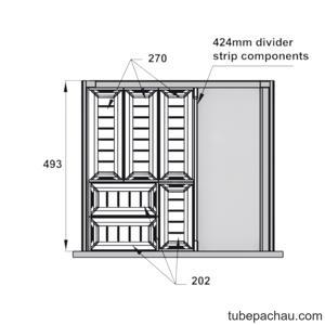 Khay chia thìa dĩa Hafele 552.52.893