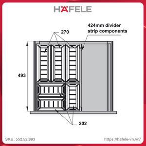Khay chia thìa dĩa Hafele 552.52.893