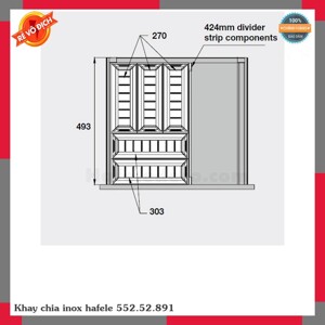 Khay chia thìa dĩa Hafele 552.52.891