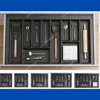 Khay chia thìa dĩa nhựa cao cấp vân Cacbon ETC450 (ETC450CB) – Eurogold