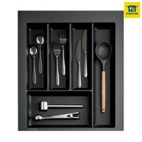 Khay chia thìa dĩa nhựa cao cấp vân Cacbon Eurogold ETC450CB (ETC450)