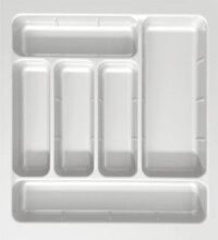 Khay chia thìa dĩa nhựa màu trắng Eurogold ETW500 | ETC500W