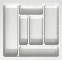 Khay chia thìa dĩa nhựa màu trắng Eurogold ETW600 | ETC600W