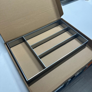 Khay chia thìa nĩa nhôm phay xước Eurogold ETA01406