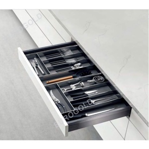 Khay chia thìa nĩa nhôm phay xước Eurogold ETA016075