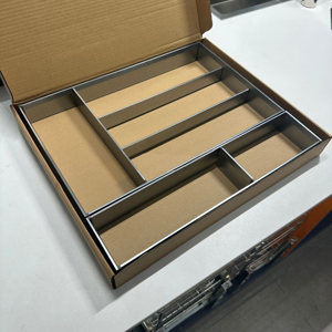 Khay chia thìa nĩa nhôm phay xước Eurogold ETA016075