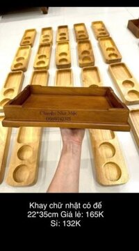 Khay chữ nhật có đế 22*35cm