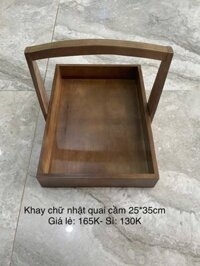Khay chữ nhật quai cầm 25*35cm