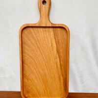 Khay chữ nhật tay cầm gỗ  dâu rừng các size