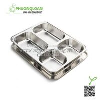 Khay cơm 4 ngăn 22x28x4cm Inox 201
