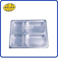 Khay cơm 4 ngăn sâu inox không hít 304