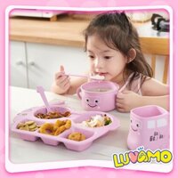 Khay cơm cho bé bằng lúa mạch cao cấp an toàn hình ôtô siêu đáng yêu AD10
