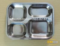 KHAY CƠM INOX 4 NGĂN KC4002