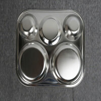 Khay cơm inox 5 ngăn tròn 5N3328 KCIMK18