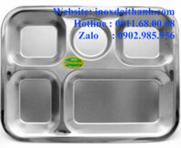 Khay Cơm Inox Có Nắp